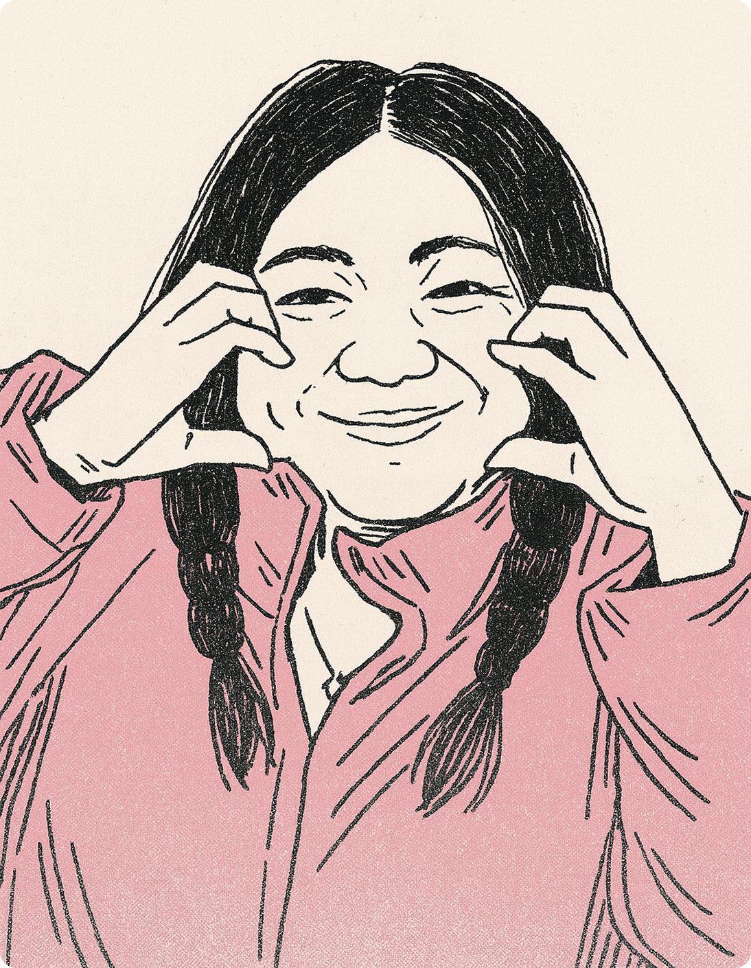 Self-portrait illustration.